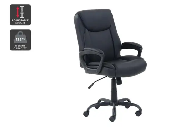 Ergolux Boston PU Padded Mid Back Office Chair, Office Chairs