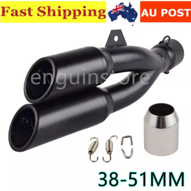 Motorcycle Exhaust Pipe Escape Modified Motorbike 51mm Muffler Universal Fit