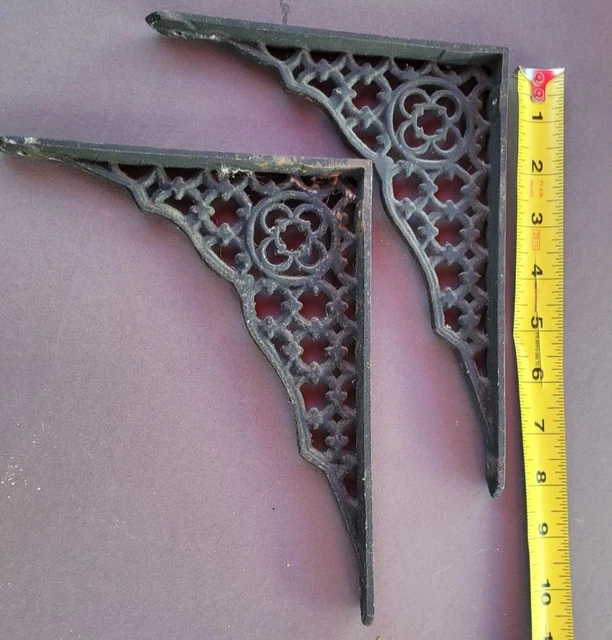 Old House Architectural Salvage, Iron Shelf Brackets, Ornate