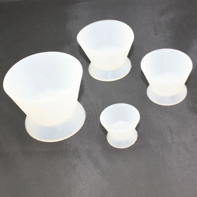 4 Pcs/Set Dental Lab Non-Stick Flexible Silicone Dappen Dish Mixing Bowl Cup H