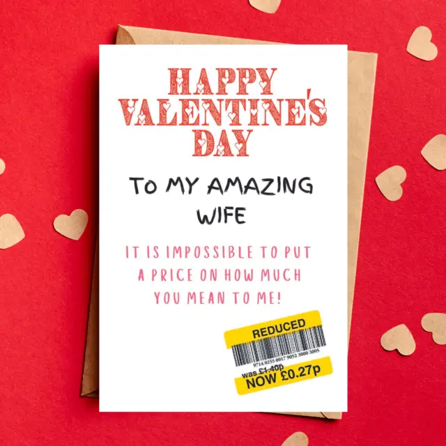 Valentines Day Card For Wife, Funny Valentines Day Card, Valentines Cards
