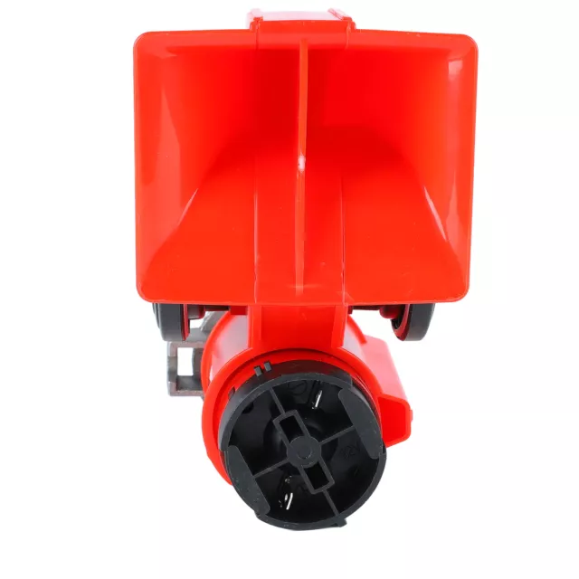 12V Car Air Horn Red Square Mouth Strong Loud Volume Unique Shape Snail Electric