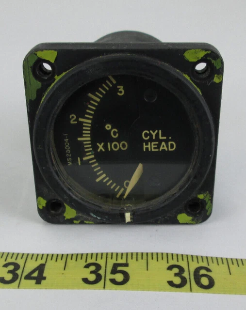 LEWIS AVIATION CYLINDER Head Temperature Temp Indicator Gauge 0300°C