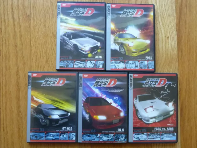 Initial D First Stage 3-DVD Lot Anime Series Battle 1 2 11 Trading