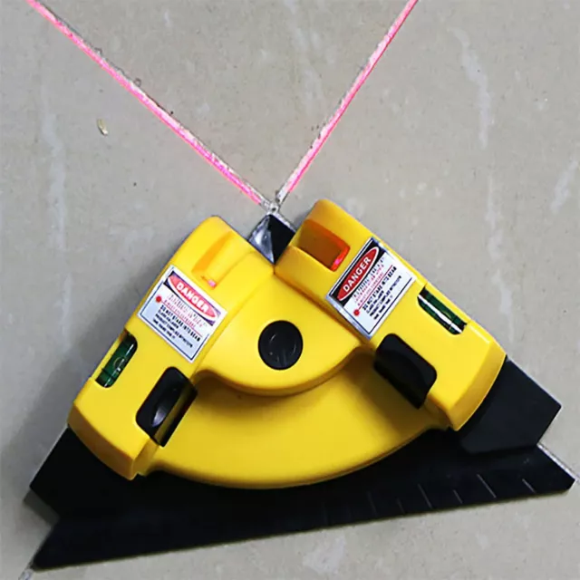 Vertical Horizontal Line Infrared Laser Level Right Angle Measuring Tool Yellow