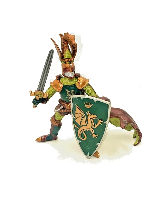 Papo 2007 Green/Bronze Dragon Knight Medieval Castle Fantasy 1805 Papo 2007 Green/Bronze Dragon Knight Medieval Castle Fantasy 1805