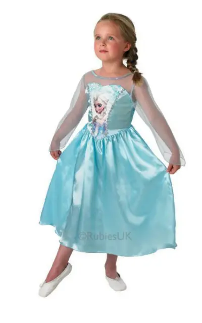 Official Frozen Costume Elsa Kids Disney Fancy Dress Outfit World Book Day