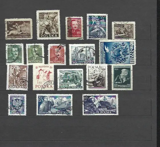 Briefmarken Lot Polen 1950-1956  gest.