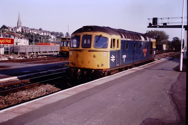 1980S BRITISH RAIL BR Diesel Electric Loco Railway 81 209 Slide Ref 198 ...