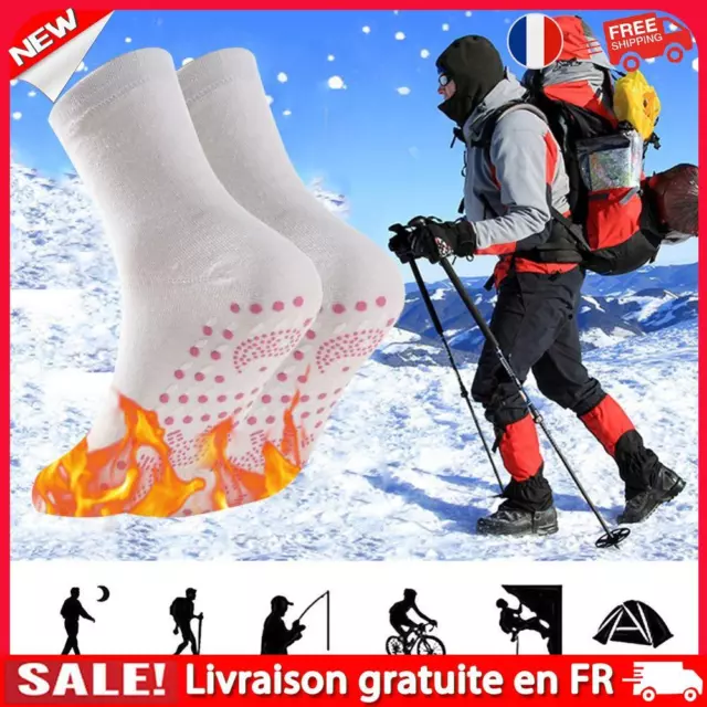 fr 3 paires de chaussettes d'acupression tourmaline douces et chaudes pour la ra