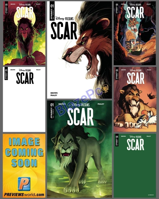 Disney Villains Scar 1 Cover A B C D E F V W Variant Set Options Disney Villains Scar 1 Cover A B C D E F V W Variant Set Options