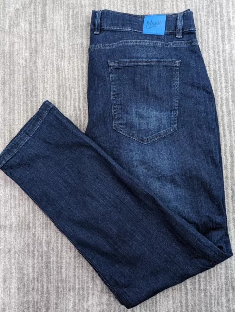 Pantalones de mezclilla elásticos Mugsy Jeans Fultons para hombre 38x32 azul lavado oscuro FLX3NFU