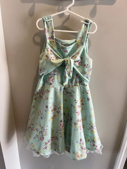 Knit Works Girls Multicolor Floral Easter Dress Size 12 Sleeveless