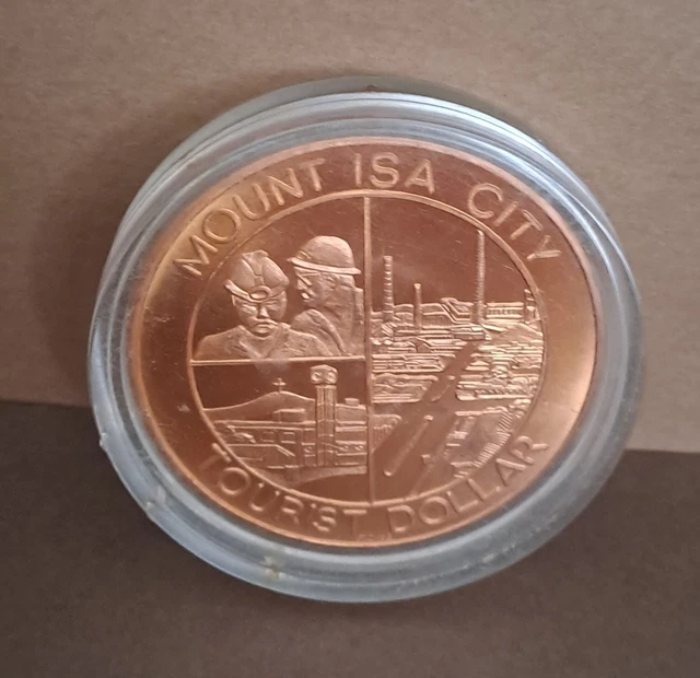 TOURIST DOLLAR :- 1982 Mount Isa Queensland Sterling Silver