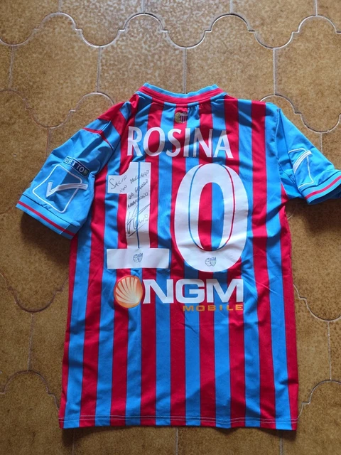 Maillot De Football Vintage Catania Mascara Legea 2009-2010 Serie A Away - Taille L, Occasion