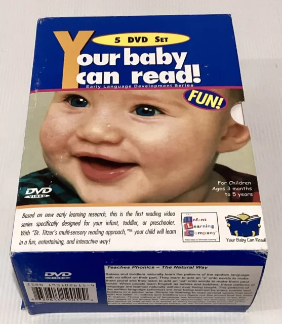 Your Baby Can Read Box set DVD 5 Disc Set Box Has Damage 4 Cases Sealed Region 0