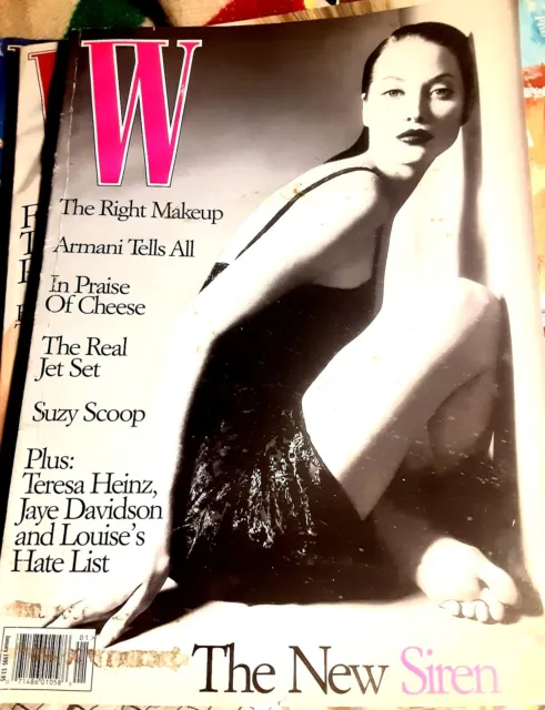W Celebrity Magazine January 1995 - Christy Turlington Cvr.  *Next Day Shipping*