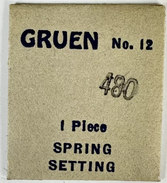 Gruen Factory Eb440 Cal480 Spring Setting Nos Jeweler Watch Repair Part Wp2