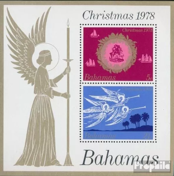 bahamas Bloc 25 (complète edition) neuf avec gomme originale 1978 Noël