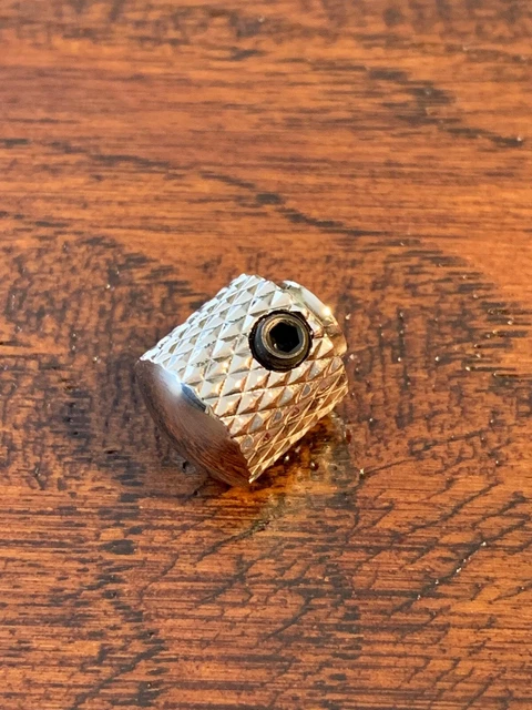 1 x NICKEL Plated Solid Brass / Telecaster Knurled DOME Switch Tip / Set Screw