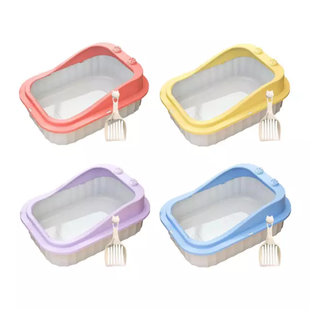 Cat Litter Tray for Indoor Cats, Open Top Pet Litter Tray Portable Kitten Toilet