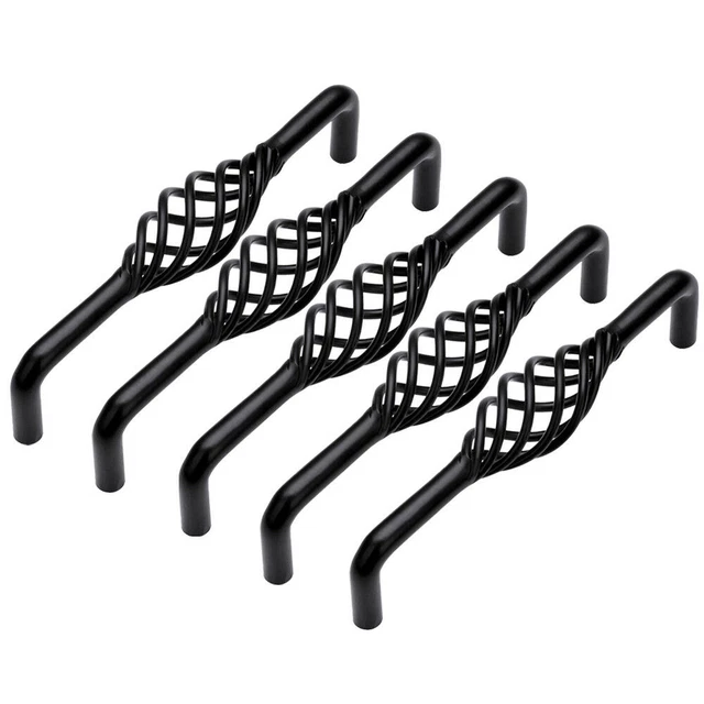 5Pcs Cabinet Door Drawer Pull Handle Knobs Countertops Bathroom Hardware Kits