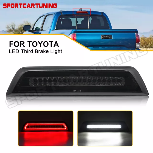 For 2016-2022 Toyota Tacoma F1 Style LED 3rd Third Tail Brake Light Smoked Lens