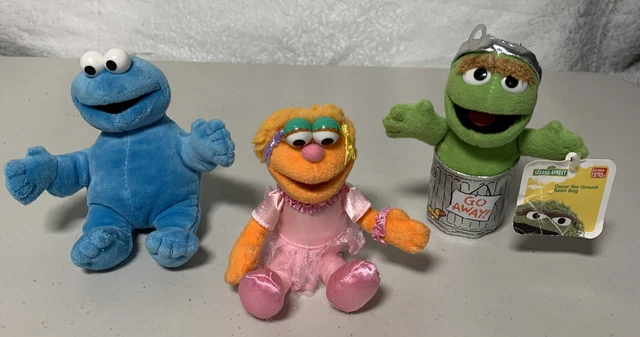 GUND SESAME STREET Small Plush Set Oscar Cookie Monster Inches