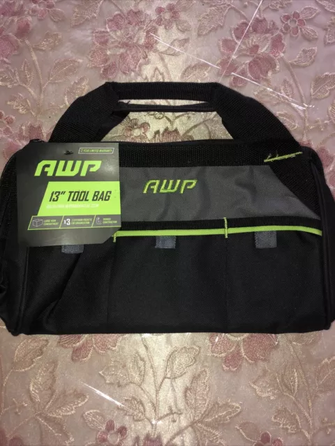 AWP 13” TOOL Bag with 3 exterior compartments 600 Denier