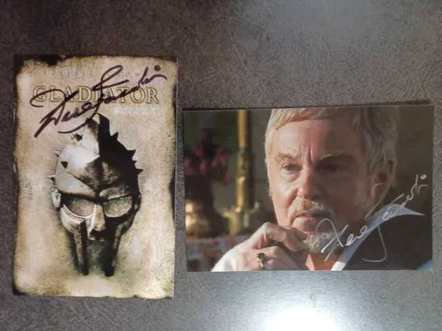 DEREK JACOBI As GRACCHUS 2 Hand Signed Autograph 4X6 Photo S ACTOR -  GLADIATOR