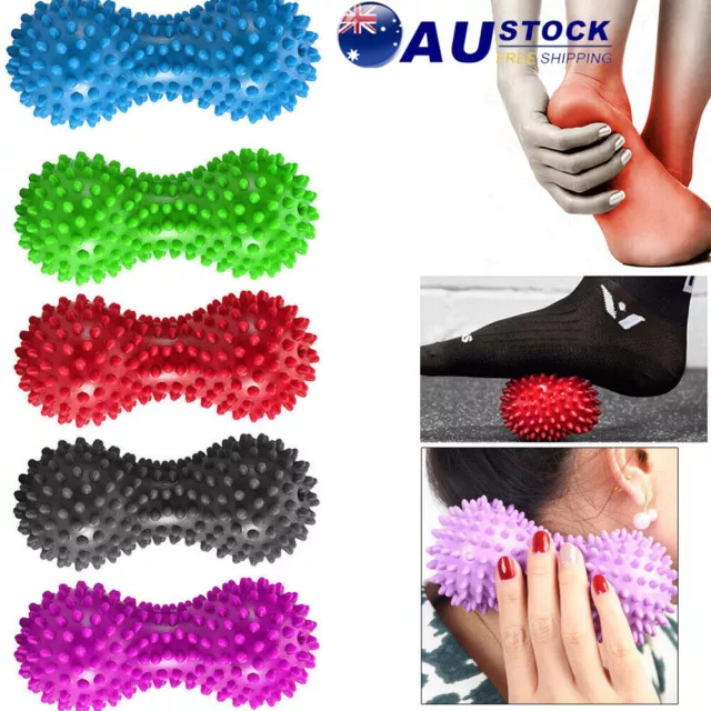4/1X Plantar Fasciitis Foot Massage Roller with Spiky Ball Pain Muscle Therapy