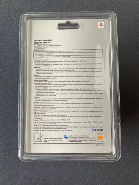Controlador inalámbrico Sony PS3 SIXAXIS Bluetooth 2-895-015-01 nuevo stock antiguo 2