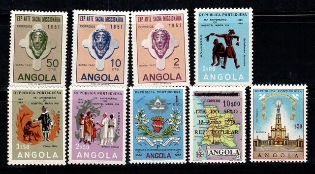 Angola 1952-67 Postfrisch 100% Kunst, Kultur, Krankenhaus, Karte