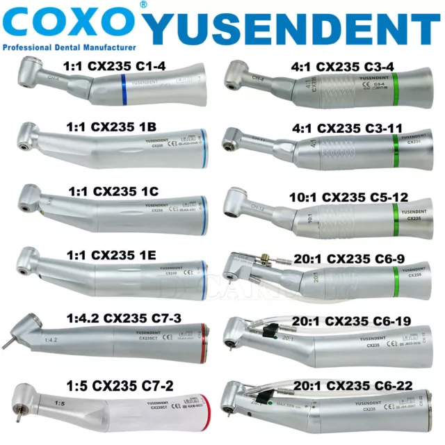 COXO Dental Endo/Implant 1:1 1:4.2 1:5 4:1 6:1 10:1 20:1 Contra Angle Handpiece