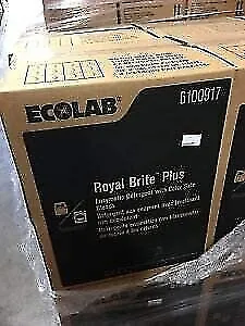 ECOLAB 6100917 Royal Brite Plus 45lbs Enzymatic Detergent with Color Safe Bleach