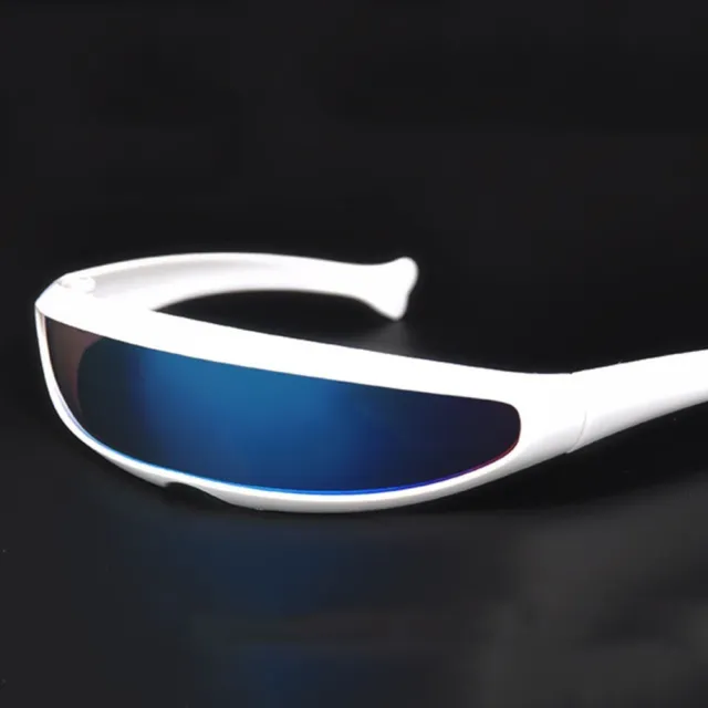 Futuristic Costume Eyewear for Men with Personality UV400 Mirrored Lens Cyclops