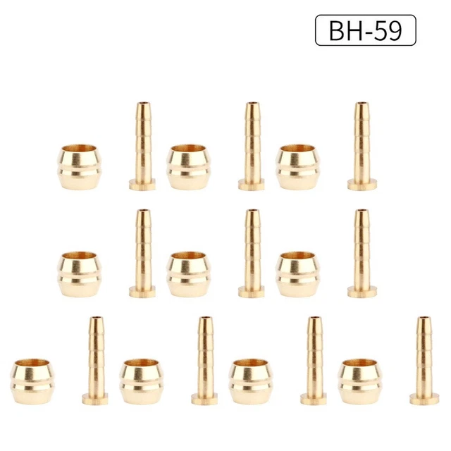 Lot De 10 Raccords Olives + Inserts BH90/BH59 Pour Tuyau De Frein Hydraulique - Alliage Cuivre - Neuf
