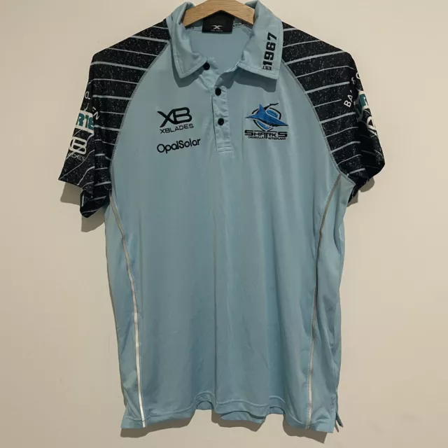 NRL AUTHENTICS CRONULLA Sutherland Sharks 2004 Polo Shirt XBlades Mens ...