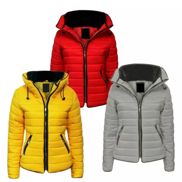 Girls School Jacket Kids Padded Childrens Coat Hooded Puffer Winter Jacket