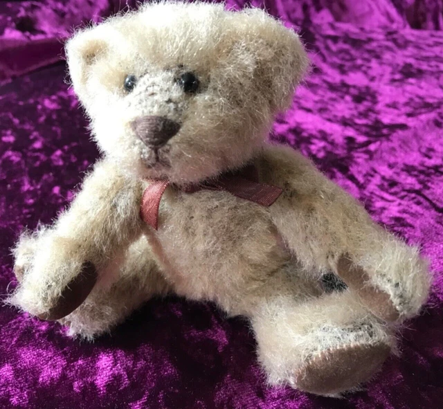 Vintage RUSS Galvin Teddy Bear Jointed Moving Arms Legs Head 17cm Brown