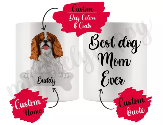 Personalized English Toy Spaniel Dog Mom And Dad Mug King Charles Spaniel Owner