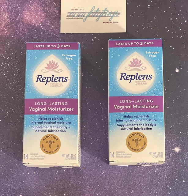HIDRATANTE VAGINAL 2 REPLENS de larga duración 1,23 oz 14 quilates, caducidad 03/2024 y 4/2024