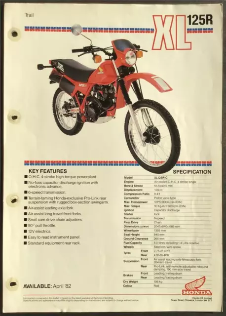 Honda xl 125 trail bike for sale deals