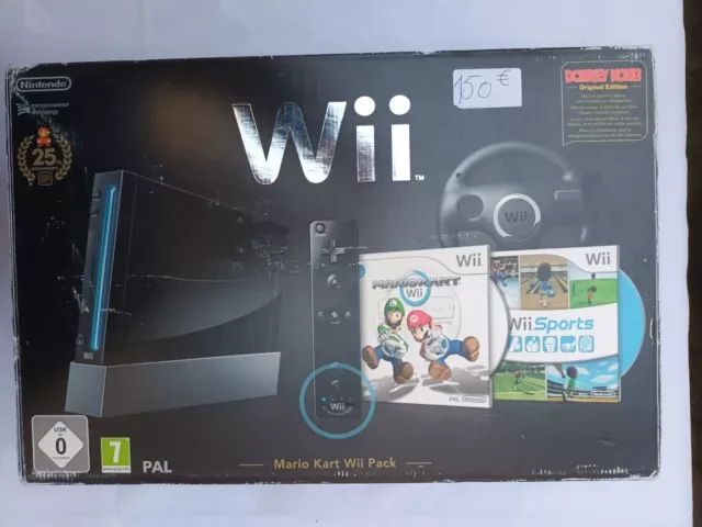 Nintendo Wii Console Mario Kart Pack - Noire