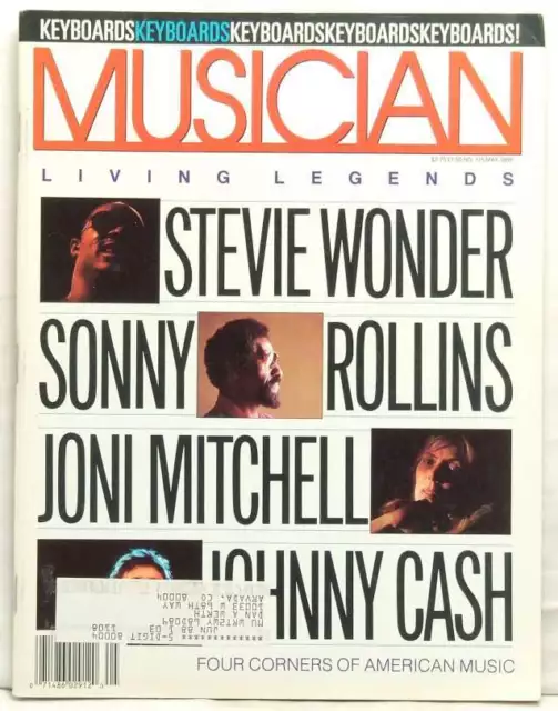 Musician Magazine Stevie Wonder Sonny Rollins Joni Mitchell Johnny Cash May 1988