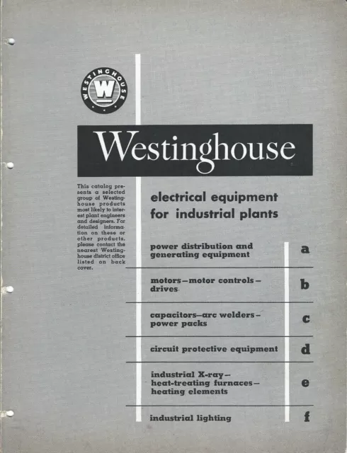 MRO Brochure - Westinghouse - Motor Generator Capacitor X-Ray etal c1952 (MR145)