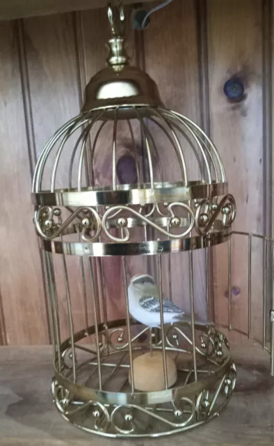 "Gilded Bird Cage 13 in tall - New in Box - Clean & Pristine