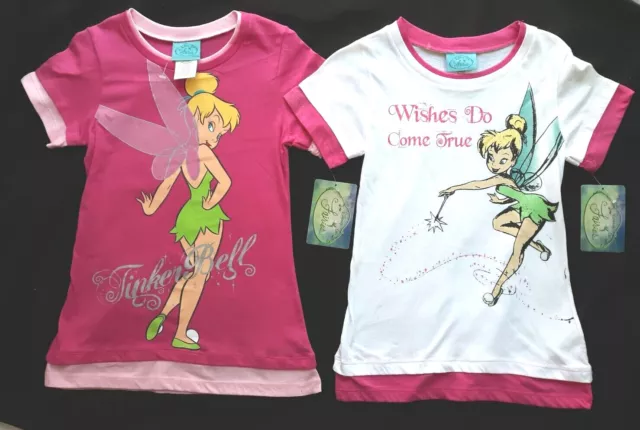 Girls Tinker Bell Shirt Disney Long Top w/Short Sleeves M L XL