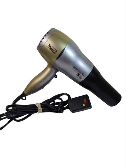 Wahl Light Hair Dlyer Model 5496 Black Gold Silver