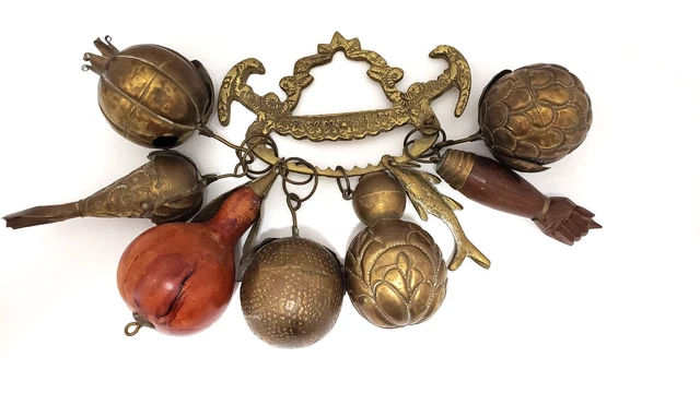 19thc Afro Brazilian Penca  De Balangandan  8 Large Charms
